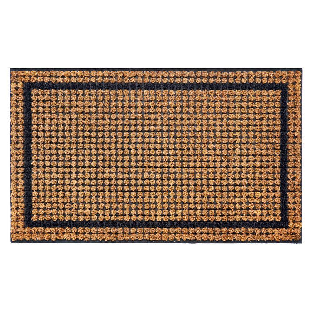 Rubber Tufted Brush Coir 18 in. x 30 in. Indoor or Outdoor Multi Colored Doormat price history on PriceWatchPro