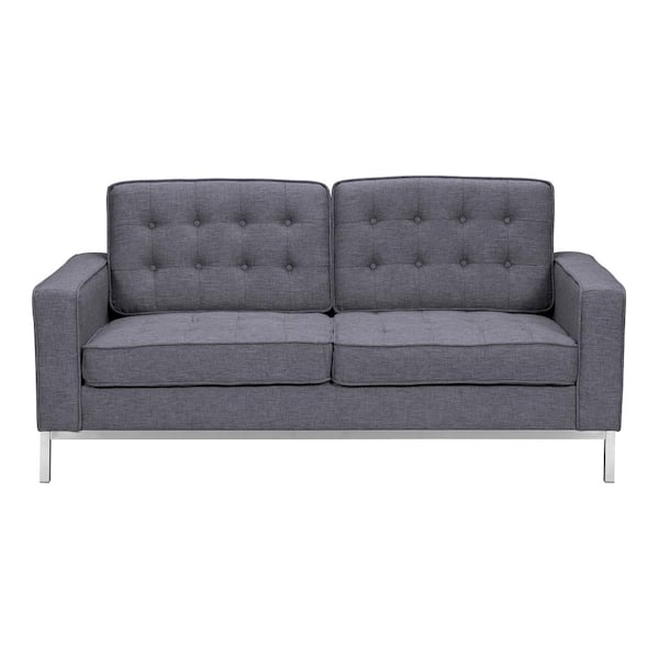 Armen Living Chandler Dark Grey Loveseat