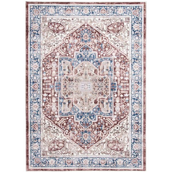 Silky Medallion Red 5 ft. x 7 ft. Area Rug