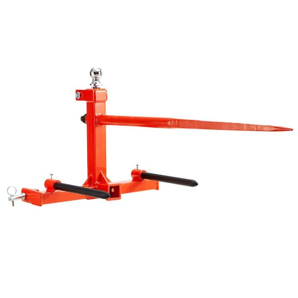 49 in. Hay Spear, Bale Spears 1600lbs. Loading Capacity, Three-Point Hitch Tractor Attachment, 0 in. Garden Fork
