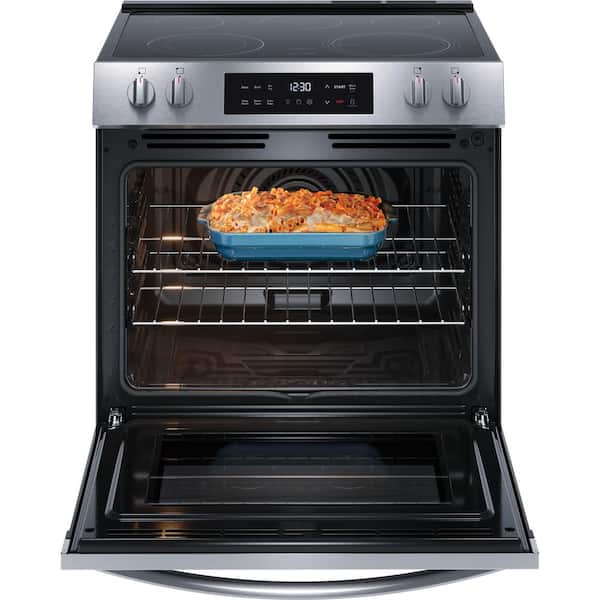 30 in. 5 Element Slide-In Electric Range in Stainless Steel with Air Fryer