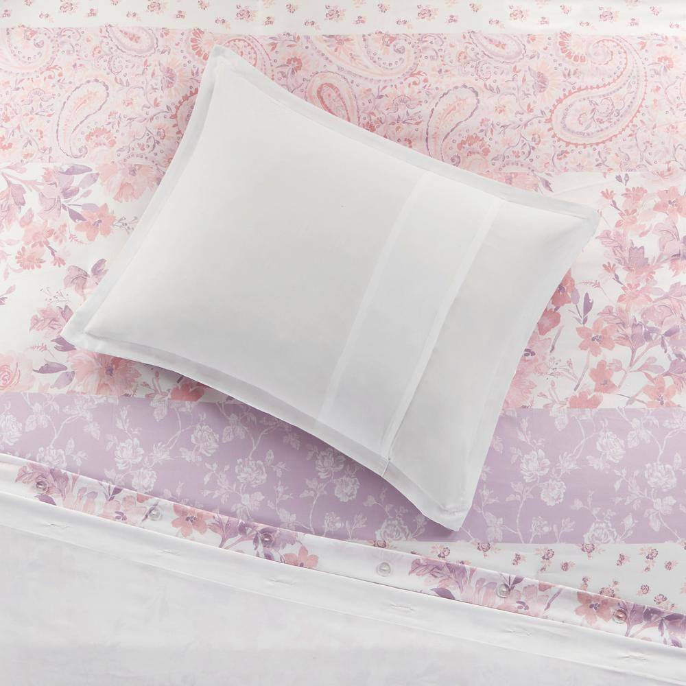 Pink Floral Paisley Full/Queen Microfiber Bedspread Cover Set