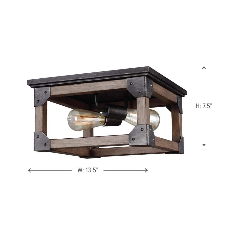 Dunning Stardust Two-Light Flush Mount Ceiling Fixture
