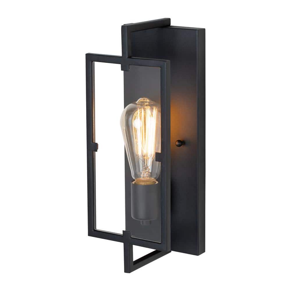 Matte Black Direct Wired Electric Vanity Light
