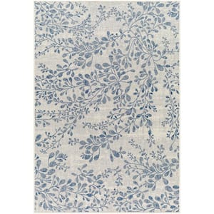 Ravello Blue Botanical 8 ft. x 10 ft. Indoor/Outdoor Area Rug