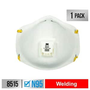 3M 8515 N95 Welding Disposable Respirator with Cool Flow Valve 8515HA1 ...