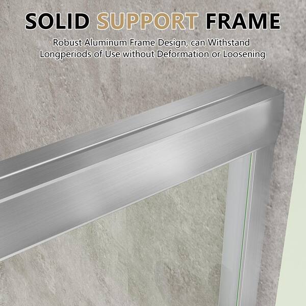 Zeafive 56 to 60 in. W x 58 in. H Double Sliding Tub Door in