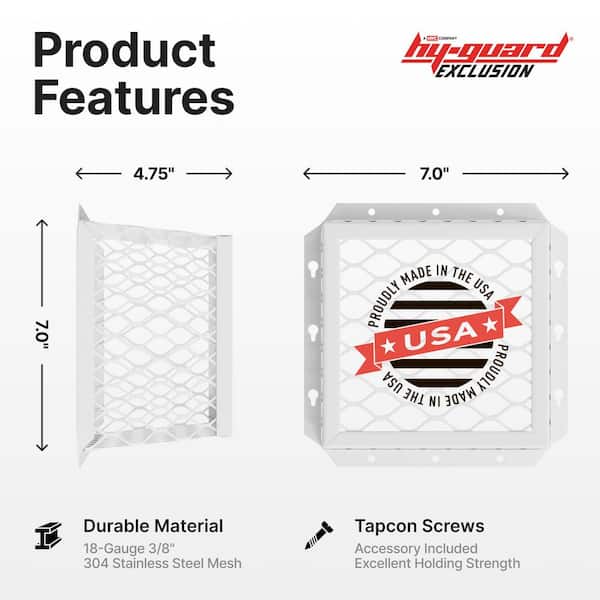 HY-C VentGuard 7 in. x 7 in. Kitchen and Bathroom Wildlife