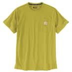 Men's XX-Large Warm Olive Heather Cotton/Polyester Force Relaxed Fit Midweight Short Sleeve Pocket T-Shirt