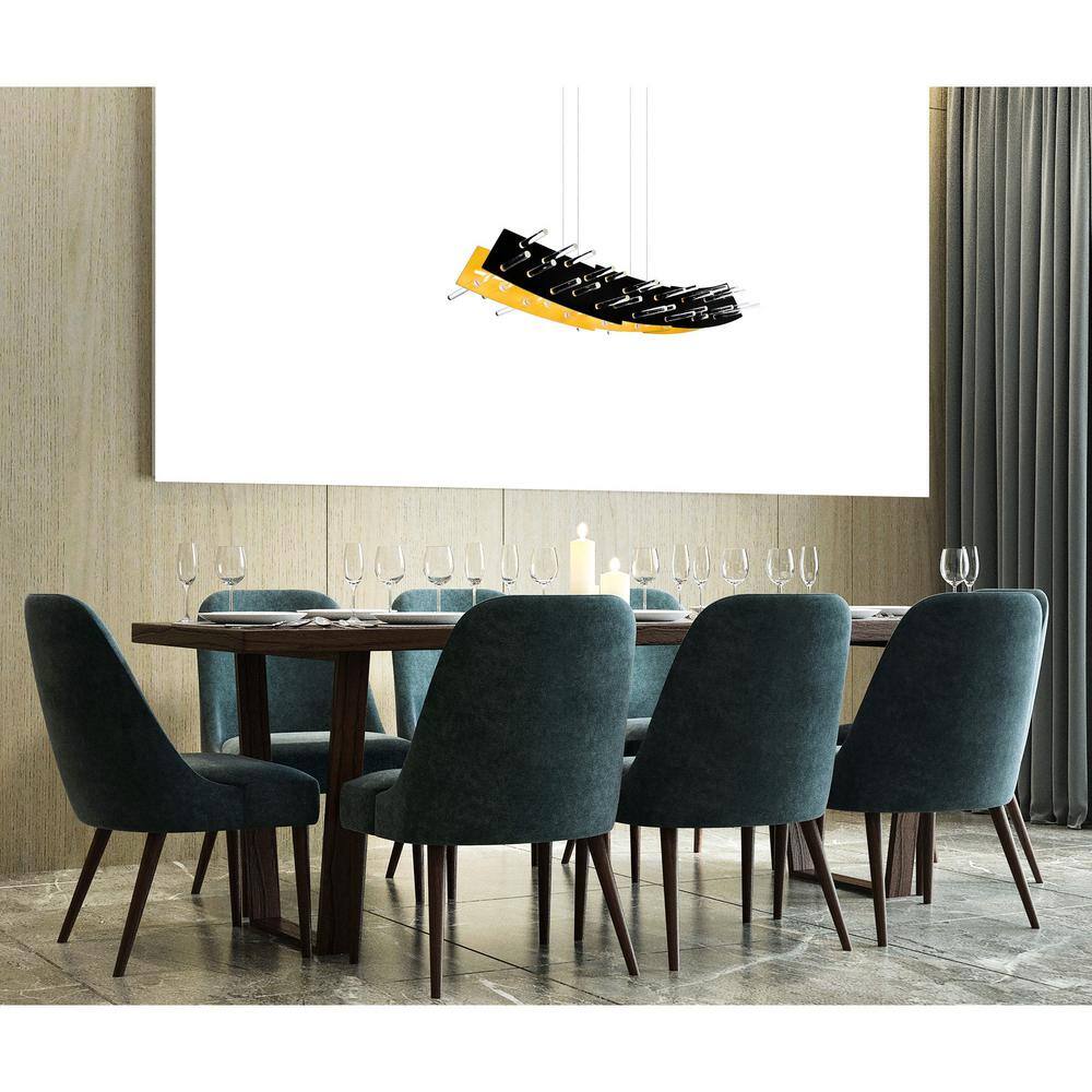 Gondola Black 40" Futuristic LED Chandelier
