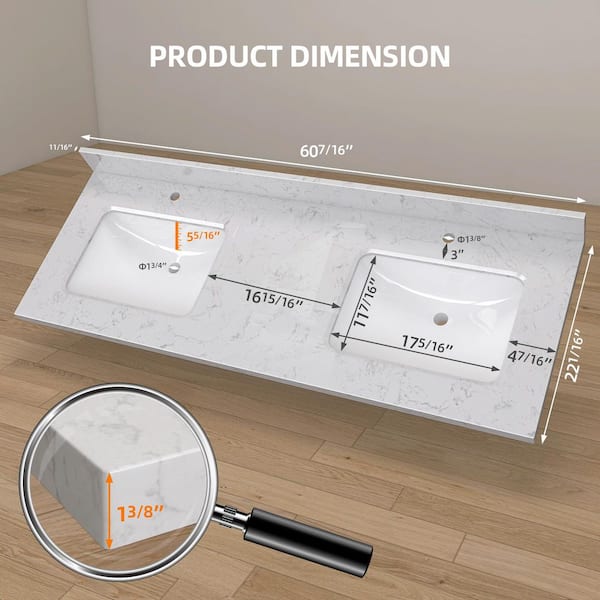 w#bdq♡ Home Decorators Collection Claxby 61 in. W x 22 in. D x 39 in. H