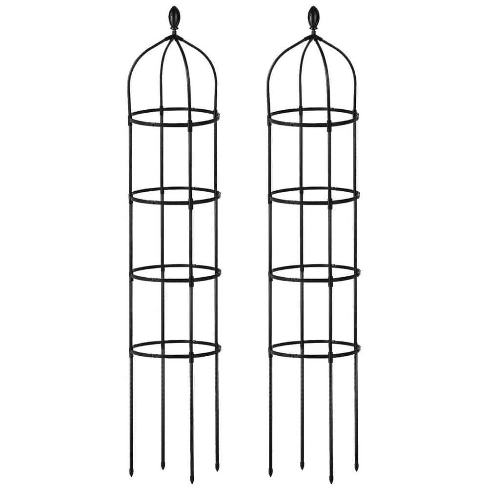 70.9 in. Iron Obelisk Garden Trellis Plant Support Tower for Climbing Vines, Vegetables, and Flowers price history on PriceWatchPro