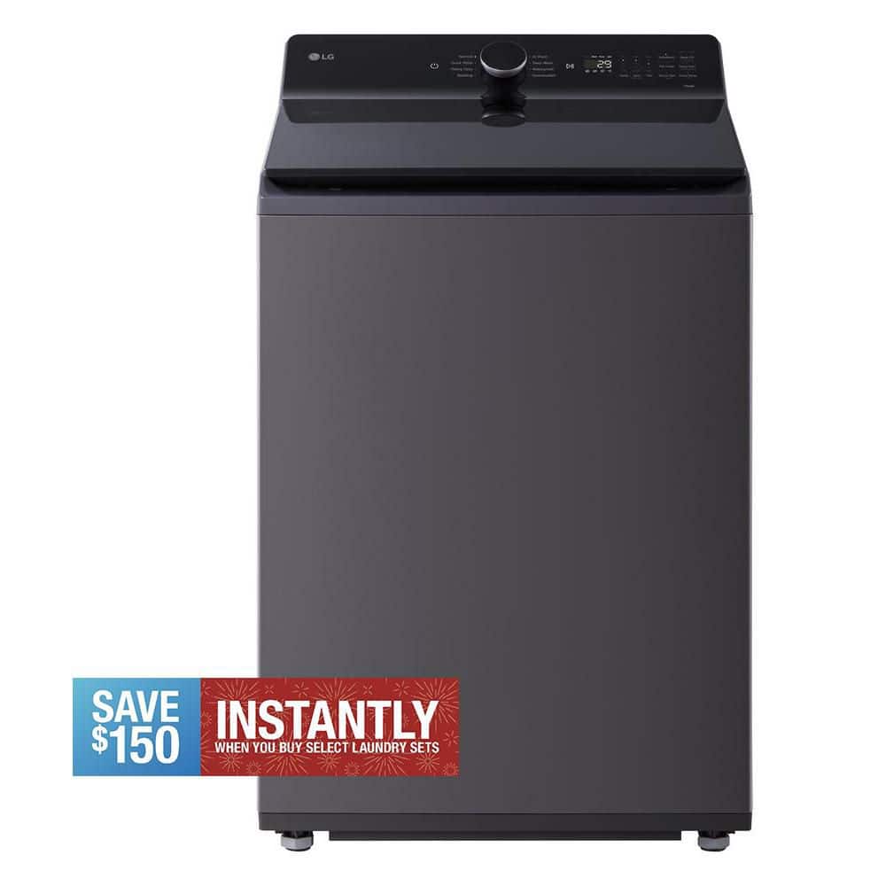 5.5 cu. ft. SMART Top Load Washer in Matte Black with Impeller, Easy Unload and TurboWash3D Technology