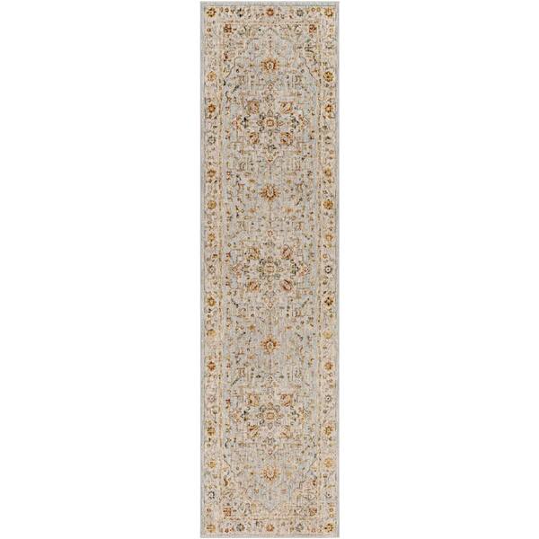 Artistic Weavers Adelyn Harbor Gray Medallion 3 ft. x 7 ft. Indoor Runner Rug