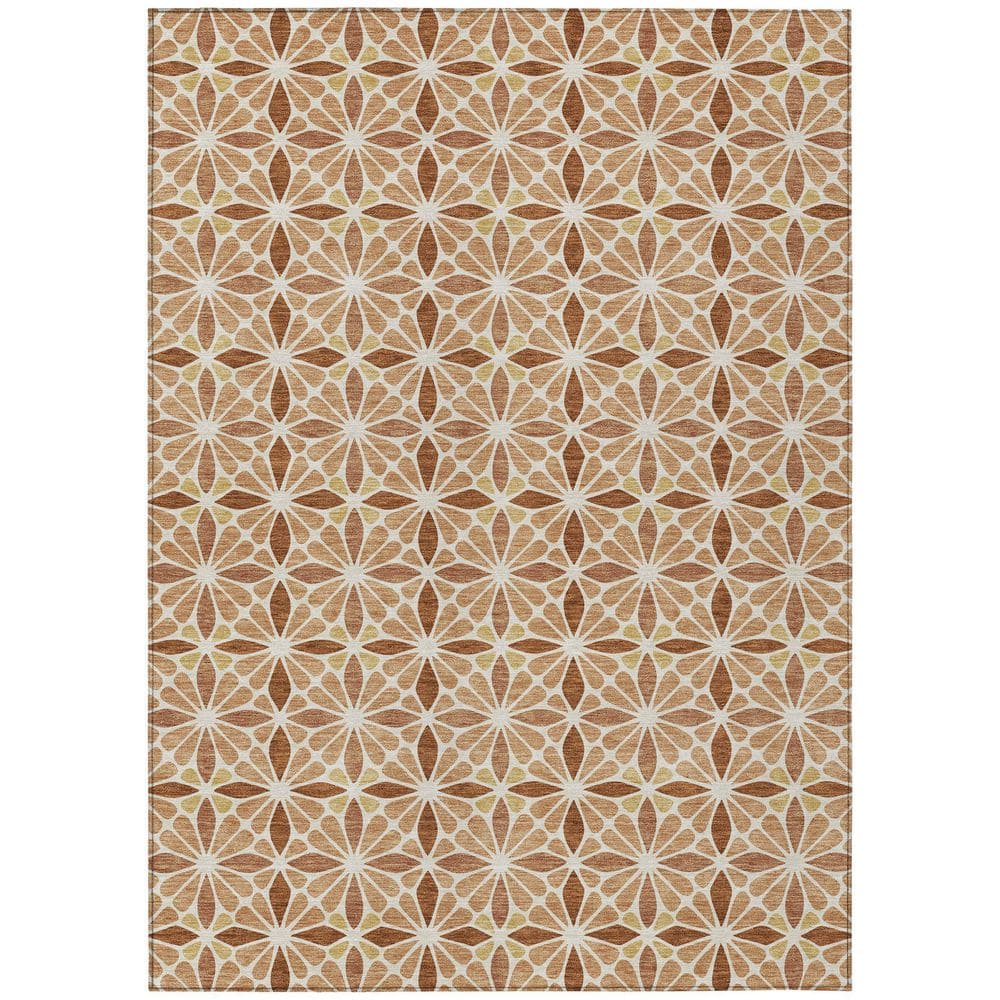 Chantille Machine Washable Indoor/Outdoor Abstract ACN2469 Copper 5 ft. x 7 ft. 6 in. Area Rug price history on PriceWatchPro