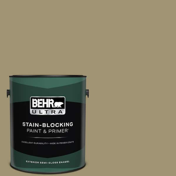 BEHR ULTRA 1 gal. #380F-6 River Bank Semi-Gloss Enamel Exterior Paint & Primer