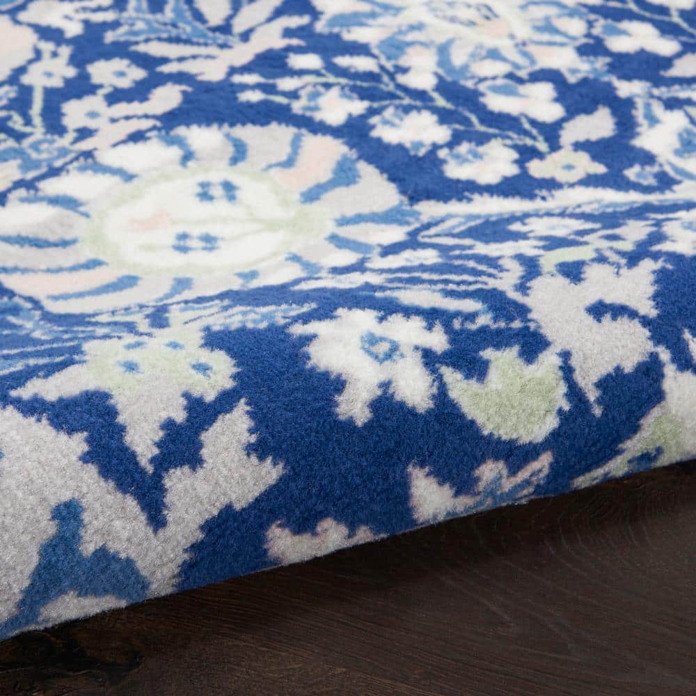 Bohemian Bliss Multicolor Floral 6' x 9' Flat Woven Area Rug
