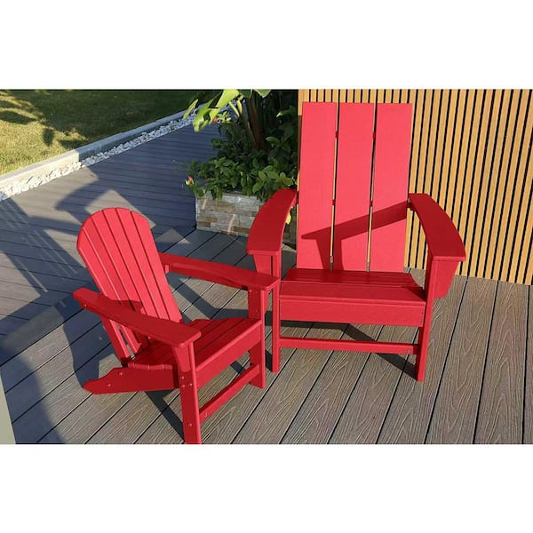 NewTechWood Child Adirondack Chair in Ruby Red P013-899 - The Home