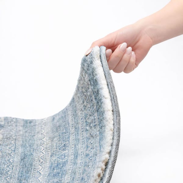 Dream Shag Premium Machine Washable Abstract ADS714 Sky 9 ft. x 12 ft. Area Rug