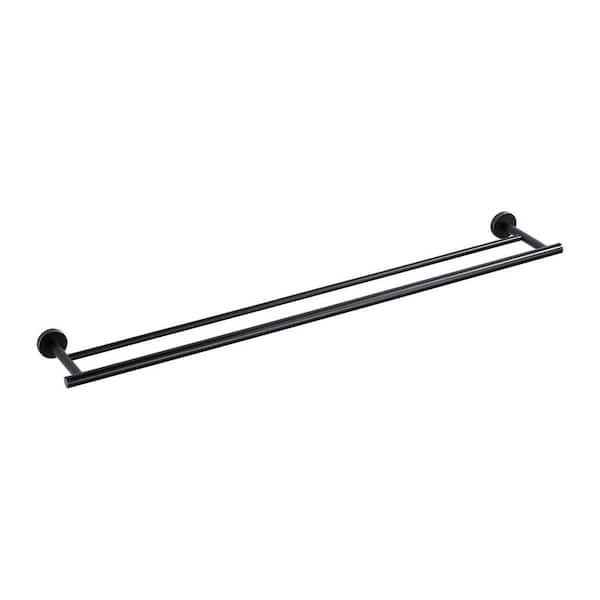 36 in. Wall Mounted Double Towel Bar in Oil Rubbed Bronze