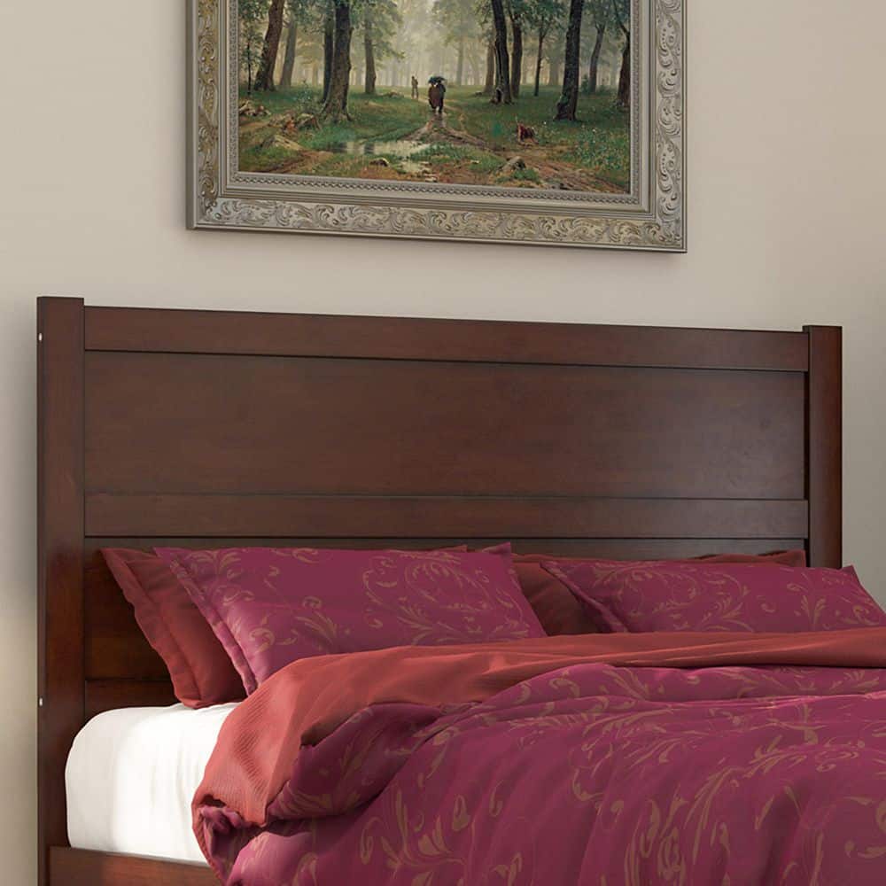 NoHo Walnut BrownQueen Wood Panel Headboard