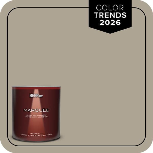 BEHR MARQUEE 1 qt. Home Decorators Collection #HDC-NT-14 Smoked Tan One-Coat Hide Matte Interior Paint & Primer