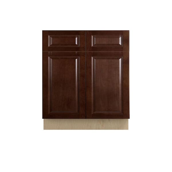 Charlotte Raised 36 in. W x 34.5 in. H x 24 in. D in Bordeaux Plywood Assembled Base Cabinet