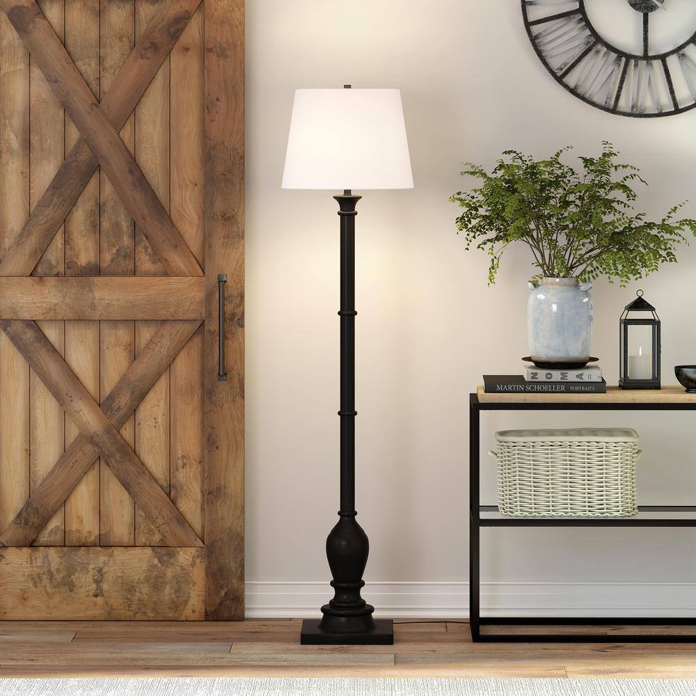 Arcadian Bronze Arc Floor Lamp with Empire Shade