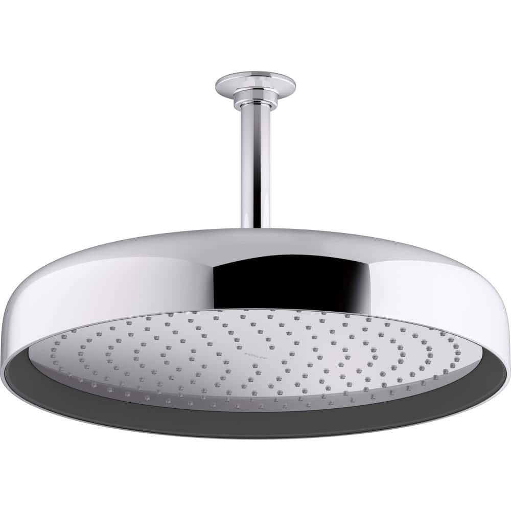 Polished Chrome 14" Round Rain Shower Head with Adjustable Water Flow