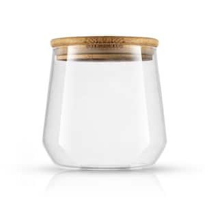 Joyful 31 oz. Large Glass Cookie Jar with Bamboo Lid