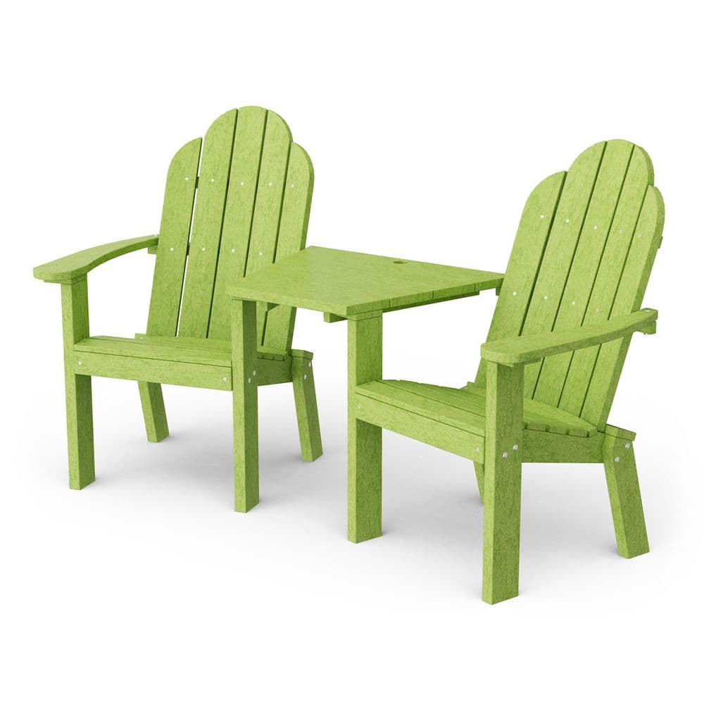 Wildridge Classic Lime Green Plastic Outdoor Deck Chair Tete-A