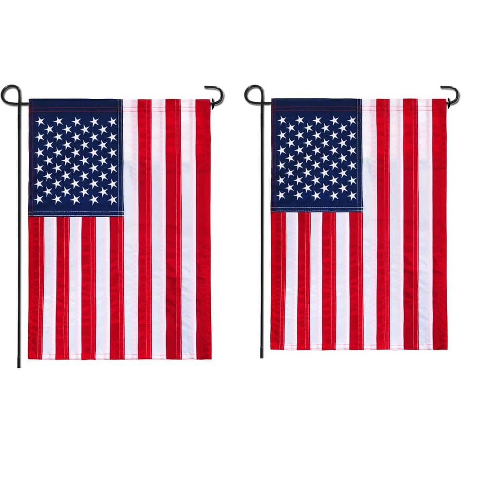 1 ft. x 1.5 ft. USA American Garden Flag USA Garden Flags Embroidered Stars (2-Pack) price history on PriceWatchPro