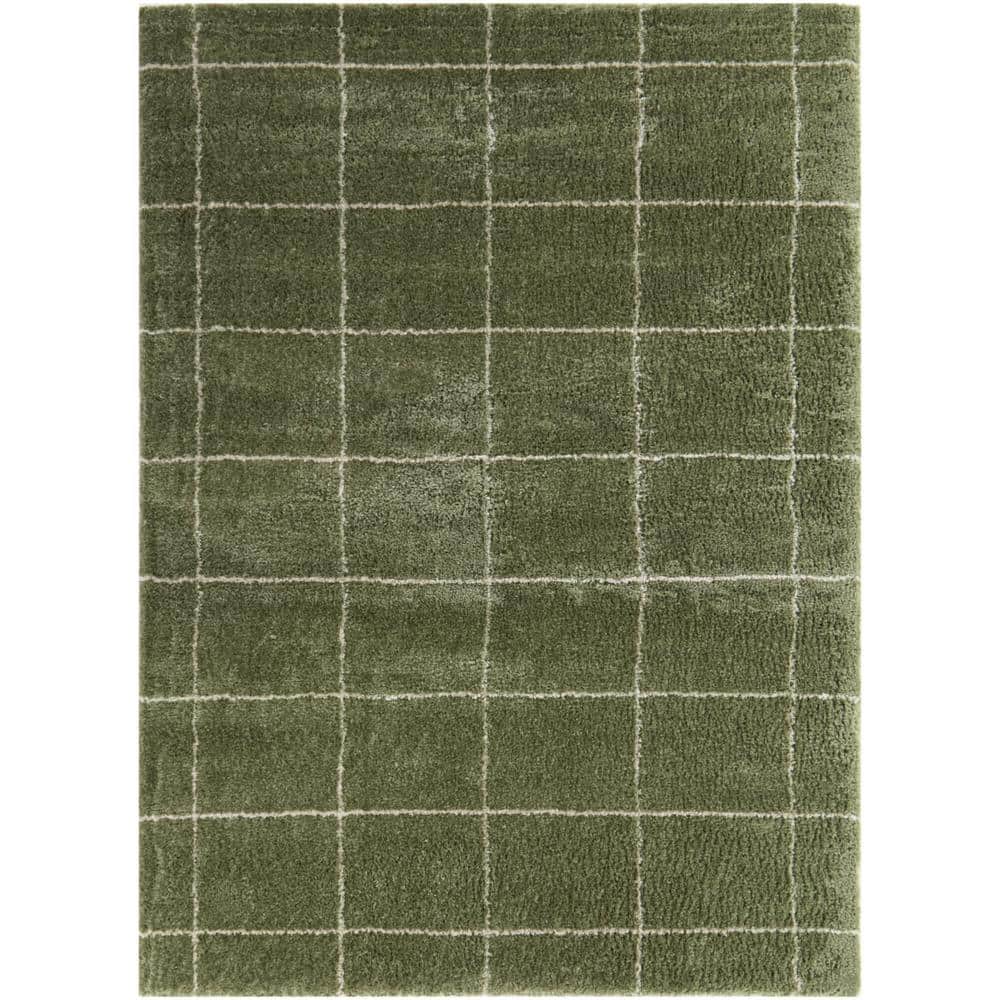 Maestas Green 5 ft. x 7 ft. Geometric Area Rug price history on PriceWatchPro
