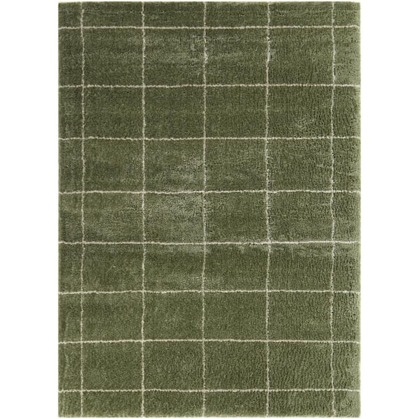 Maestas Green 8 ft. x 10 ft. Geometric Area Rug