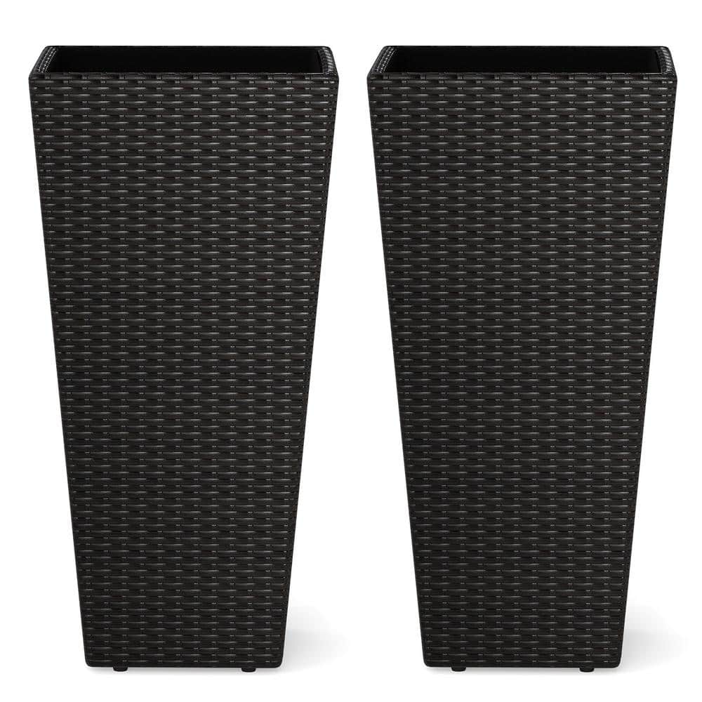 30 in Tall Modern Decorative Outdoor Planter Pots Set of 2 with Open Base price history on PriceWatchPro