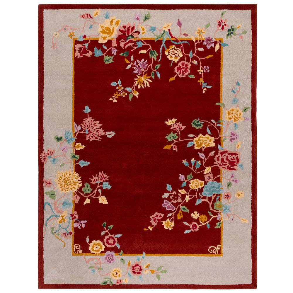 Metro 8 ft. x 10 ft. Rust/Beige Floral Border Ornate Area Rug price history on PriceWatchPro