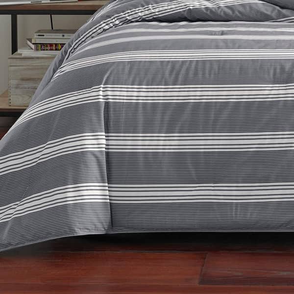 Nautica, Bedding, Nautica Craver Reversible Grey Cotton Comforter Set  King New