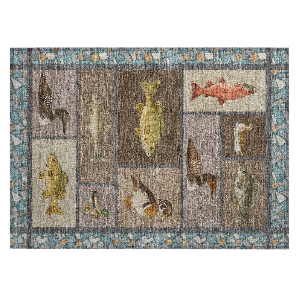 Chantille Machine Washable Indoor/Outdoor Abstract ACN2606 Brown 2 ft. x 3 ft. Accent Rug price history on PriceWatchPro