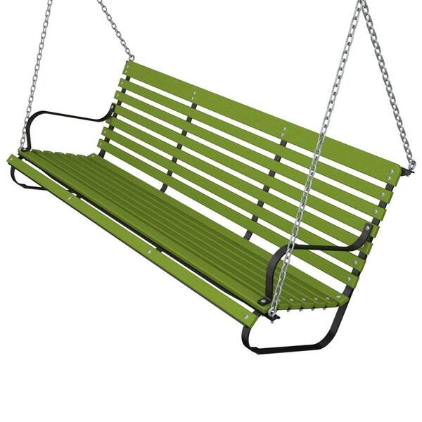 Ivy Terrace 60 in. Black and Lime Patio Swing