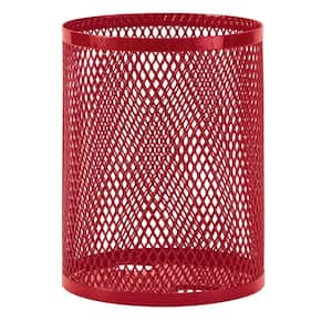 32 gal. Diamond Red Commercial Park Portable Trash Receptacle