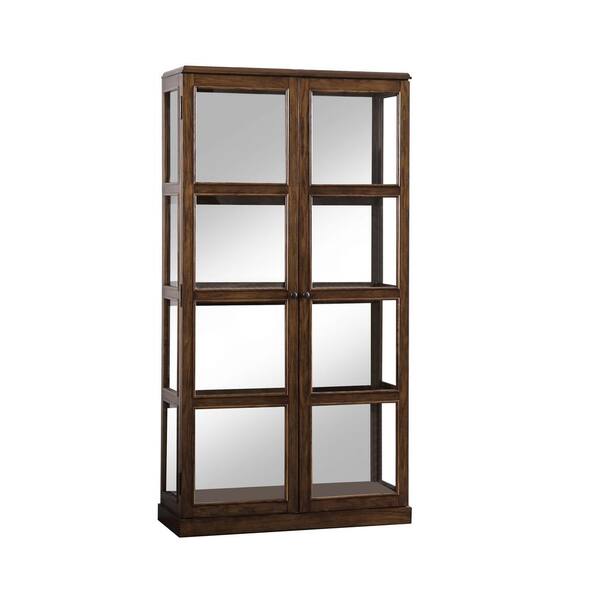 Furniture of America Jones Oak China Cabinet with Window-Panel Doors