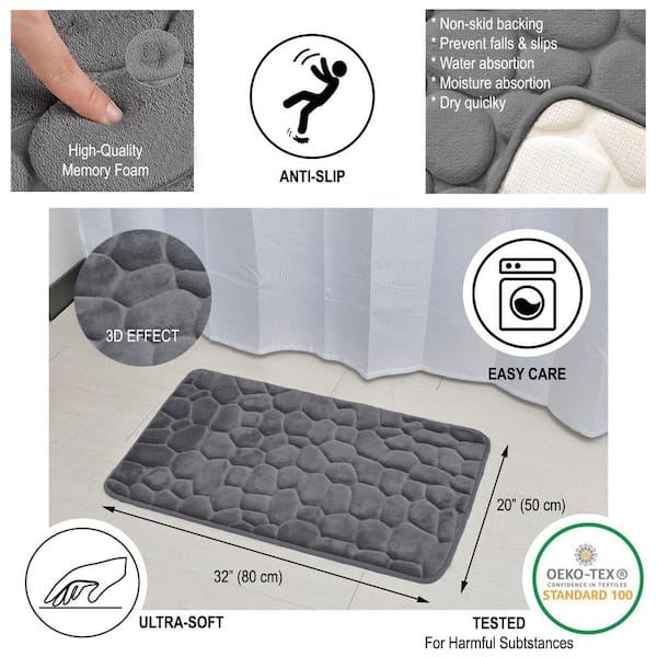The Original Ribbed Foam Litter Mat - Grey Geometric