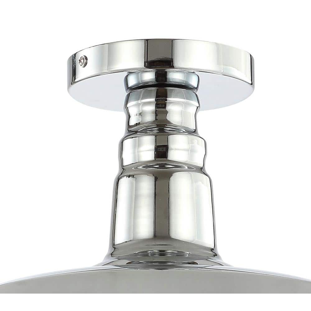 Cottage Chrome 14" LED Ceiling Bowl Light - Dimmable and App-Controlled