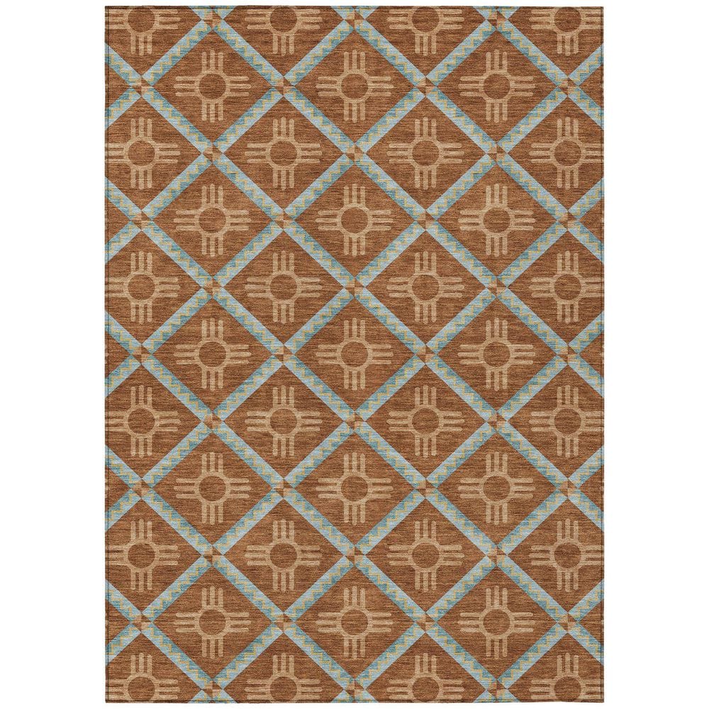 Chantille Machine Washable Indoor/Outdoor Abstract ACN2686 Paprika 9 ft. x 12 ft. Area Rug price history on PriceWatchPro