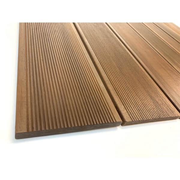 Non Slip Thermo Treated Wood Deck Tile, Composite Floor Tiles For Bathrooms