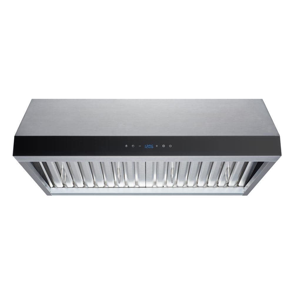 30 in. 500 CFM Convertible Under Cabinet Range Hood in Stainless Steel with Baffle Filters and Touch Control