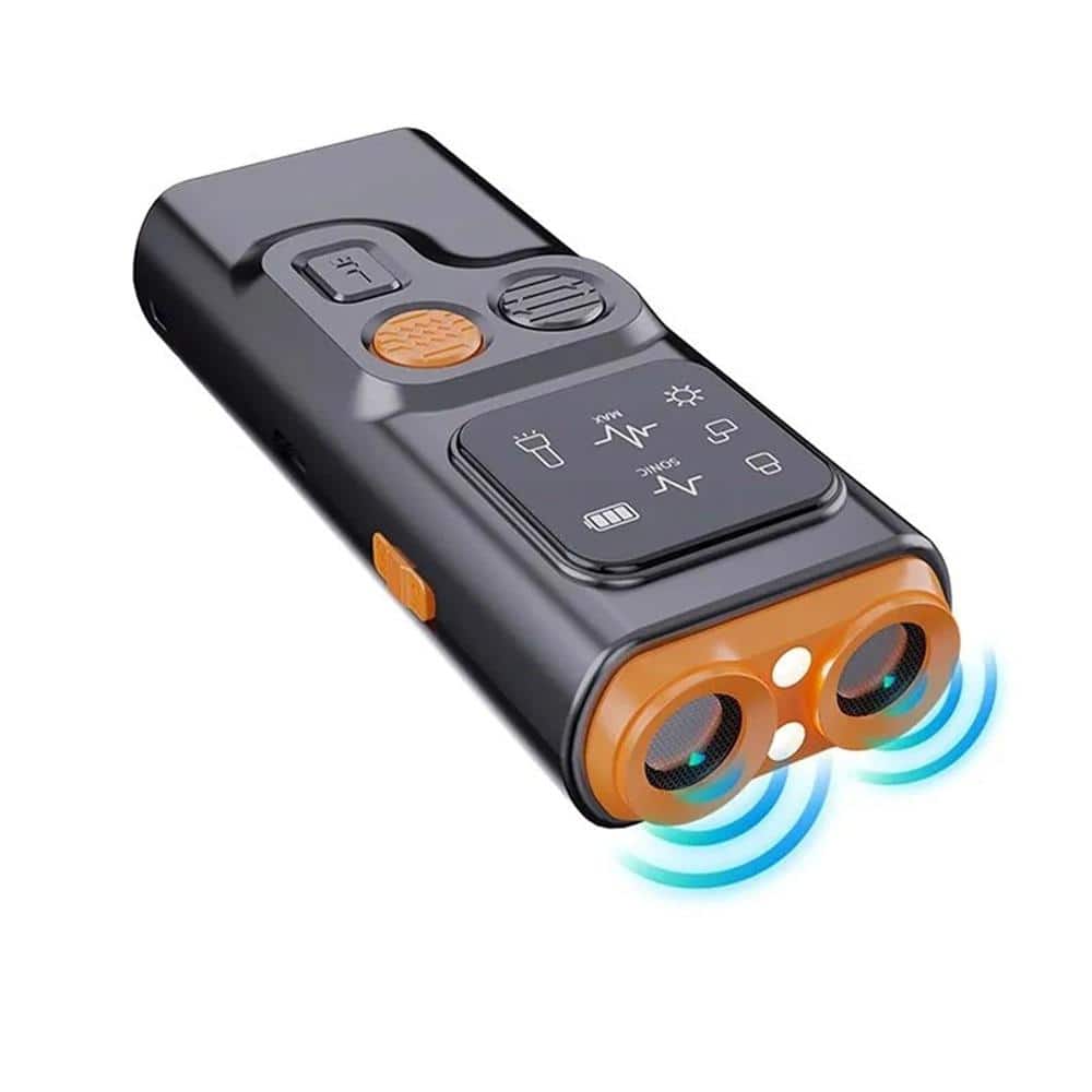 Ultrasonic Dog Barking Control Device Trainer with LED Flashlight and Porta