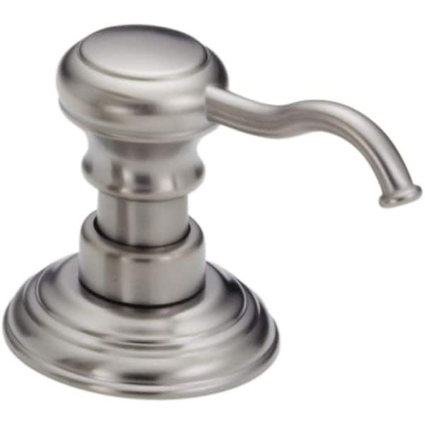 Delta Victorian Countertop-Mount Brass and Plastic Soap & Lotion Dispenser in Stainless