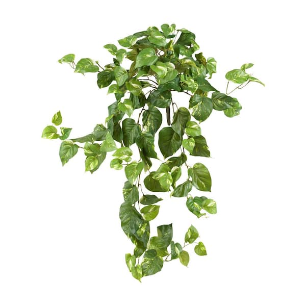 Nearly Natural 40 in. Artificial Pothos Hanging Bush (Set of 3)