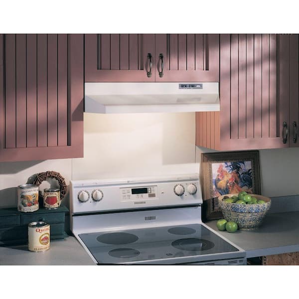 Broan-Nutone Part # 413004 - Broan-Nutone 41000 Series 30 In. Ductless  Under Cabinet Range Hood With Light In Stainless Steel - Non Vented Range  Hoods - Home Depot Pro